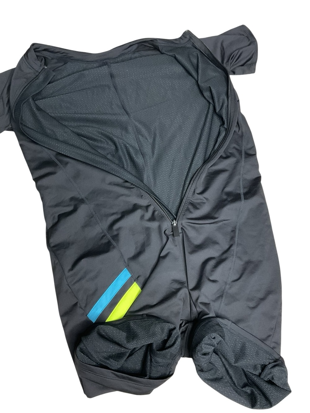 TomboyX Black Zip Front One Piece Swimsuit Rainbow Stripe XL - Picture 5 of 6